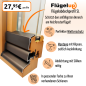 Preview: Flügelabdeckprofil SL für Holzfenster