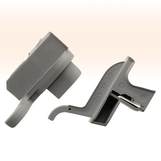 Preview: Regenschiene Endkappen 245/32 Gutmann grau braun