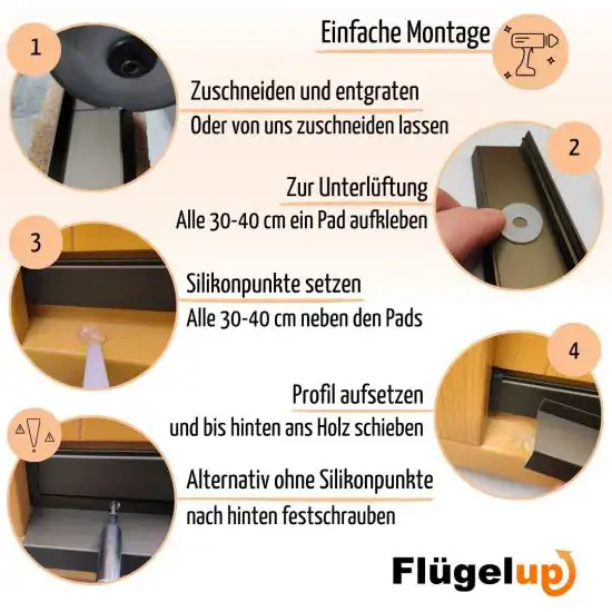 So wird das Z-Profil montiert