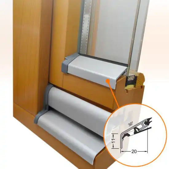 Flügelabdeckprofil für Holzfenster Fixmaß
