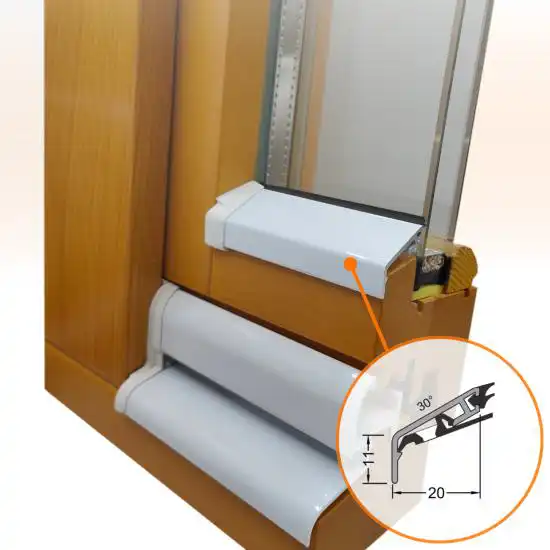 Flügelabdeckprofil für Holzfenster Fixmaß