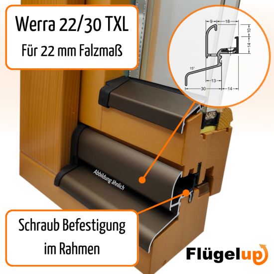 Regenschiene Werra 22/30 TXL